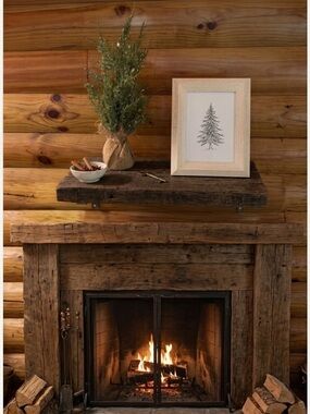 Rustic Faux Evergreen Sprig Small Tree Burlap Potted Winter Home Decor Accent